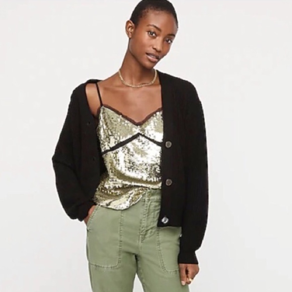 J Crew Collection Sequined Tulle Camisole ~ NWT